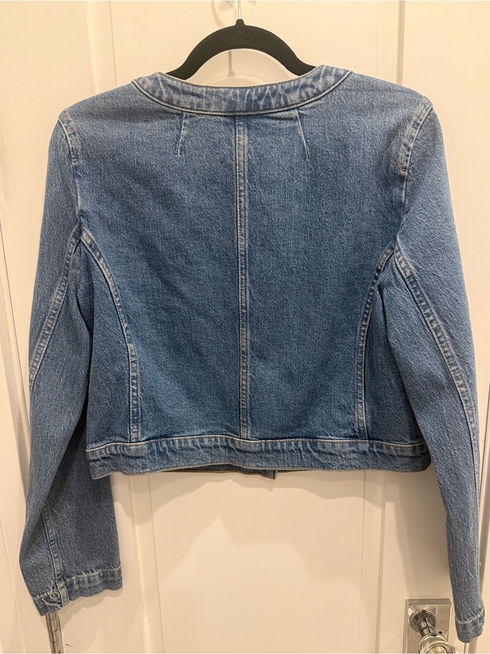J. Crew Louisa Denim Lady Jacket with Gold Buttons - Picture 3 of 8